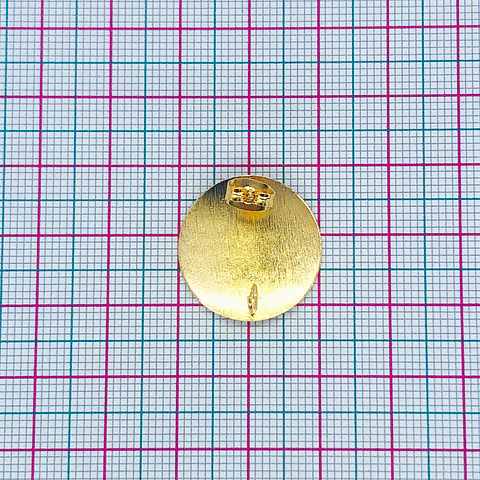 TOPO REDONDO RAYAS BAÑO DE ORO T8104