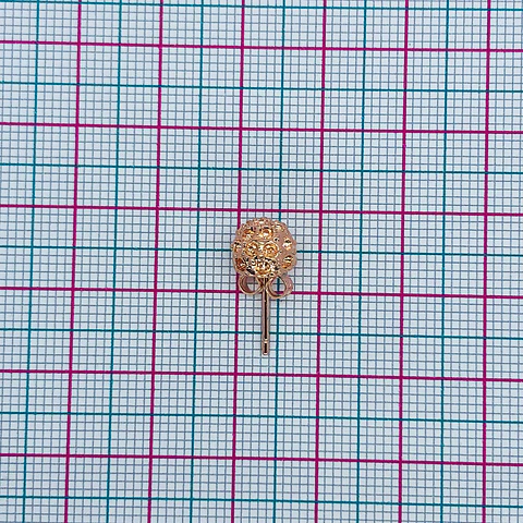 TOPO ✦ BOLA CORRUGADA 8MM BAÑO DE ORO ROSA