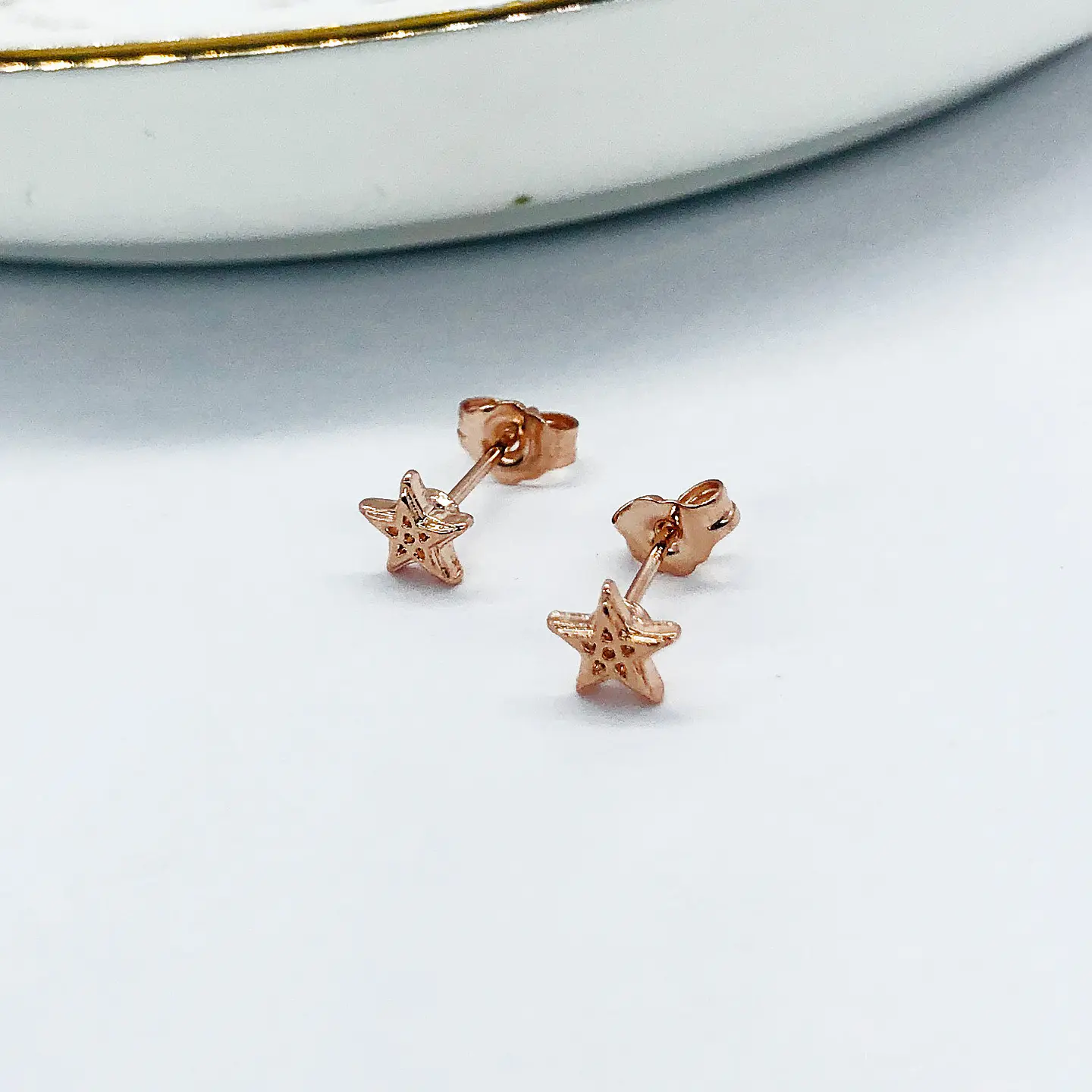 TOPO ✦ ESTRELLA MINI BAÑO DE ORO ROSA 1