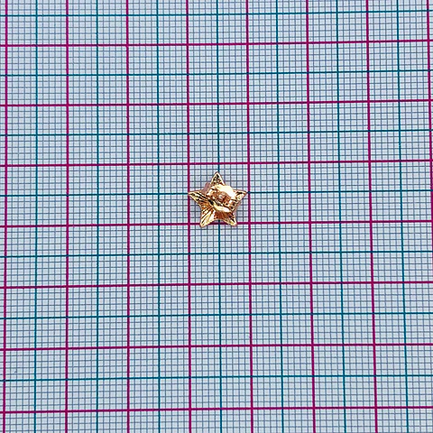 TOPO ✦ ESTRELLA LISA BAÑO DE ORO ROSA