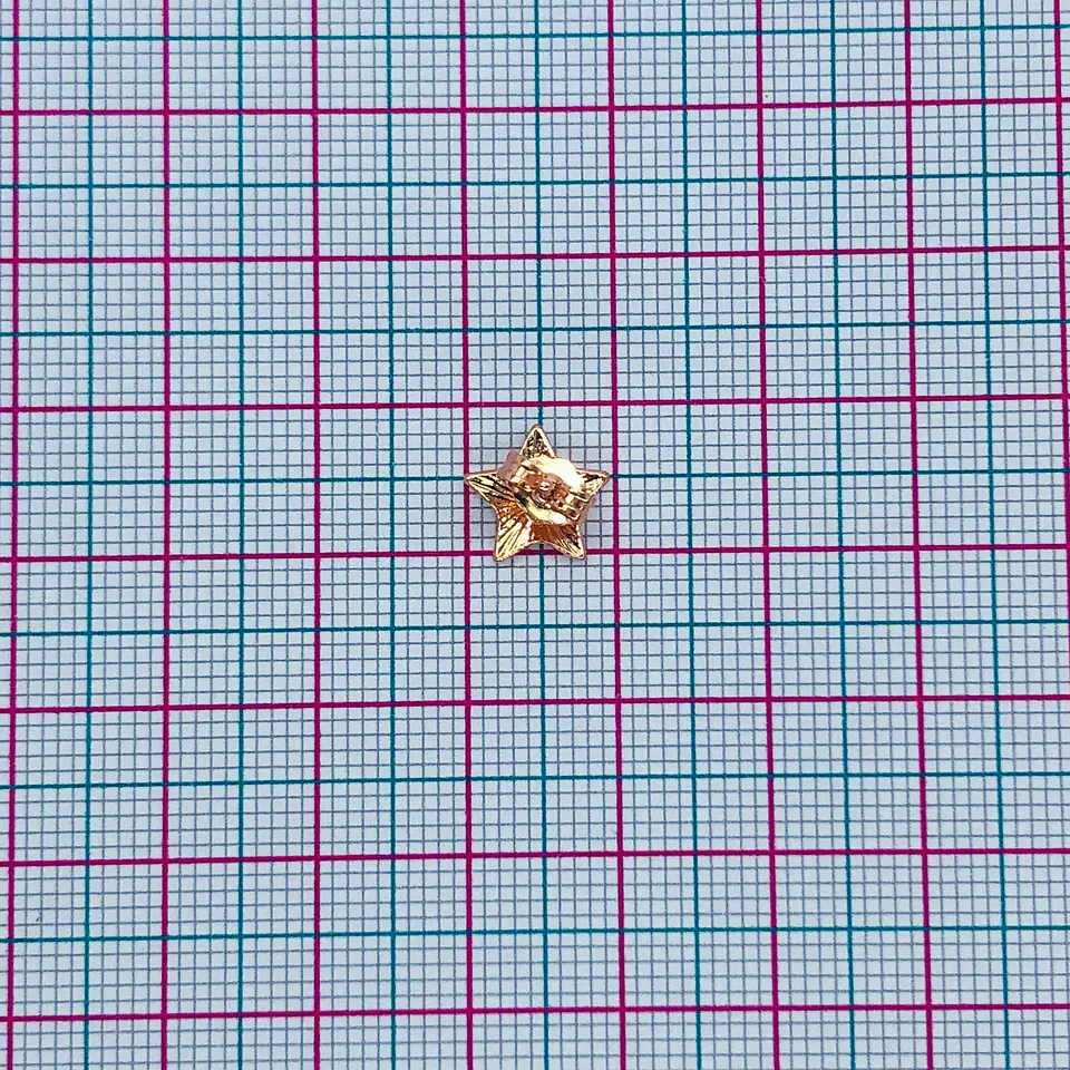 TOPO ✦ ESTRELLA LISA BAÑO DE ORO ROSA 2