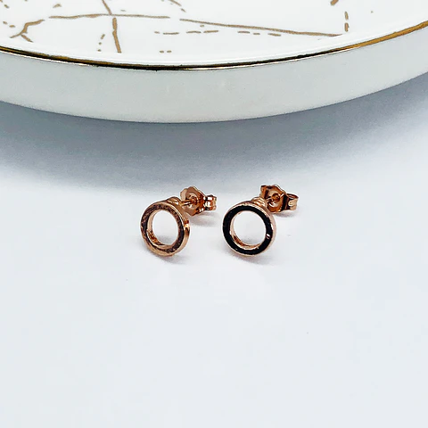TOPO ✦ ARO LISO BAÑO DE ORO ROSA