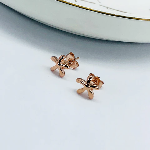 TOPO ✦ ESTRELLA DE MAR LISA BAÑO DE ORO ROSA