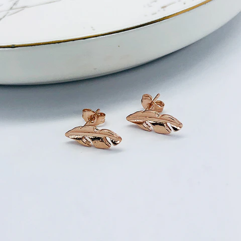 TOPO ✦ HOJA DE PLÁTANO BAÑO DE ORO ROSA