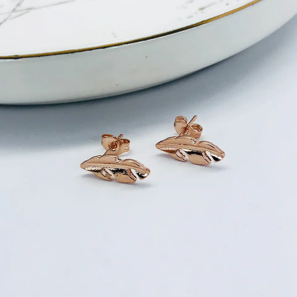 TOPO ✦ HOJA DE PLÁTANO BAÑO DE ORO ROSA 1