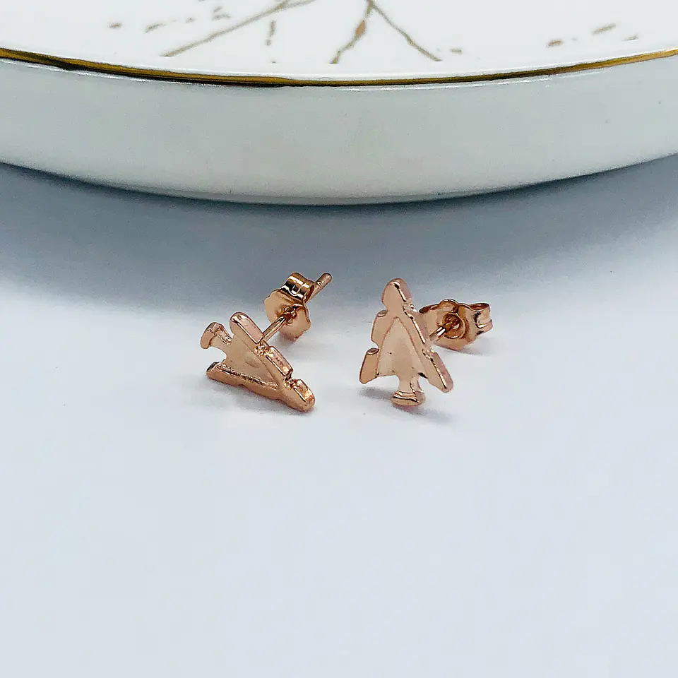 TOPO ✦ PUNTA DE FLECHA BAÑO DE ORO ROSA 1