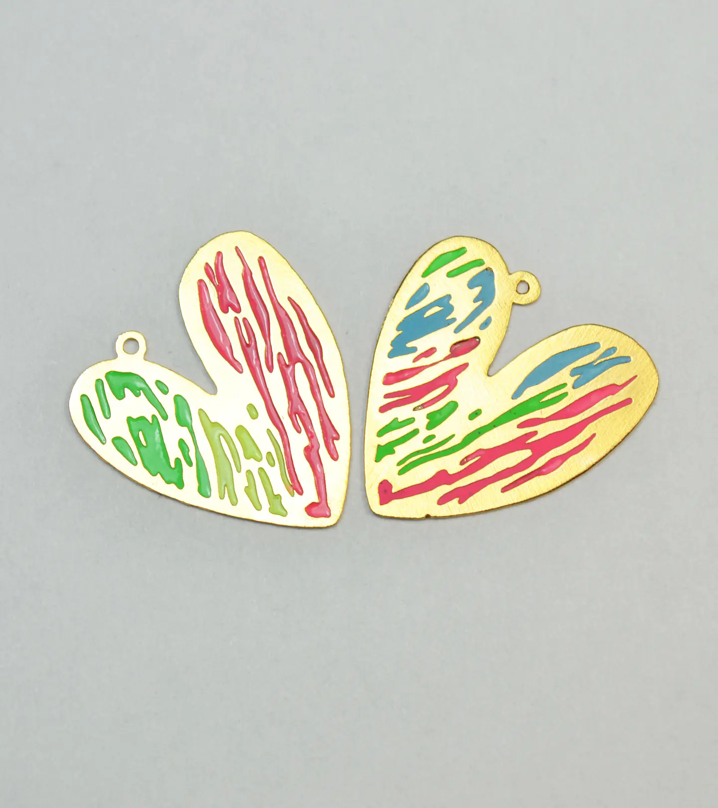 CORAZÓN ANIMAL PRINT BAÑO DE ORO T4787 1