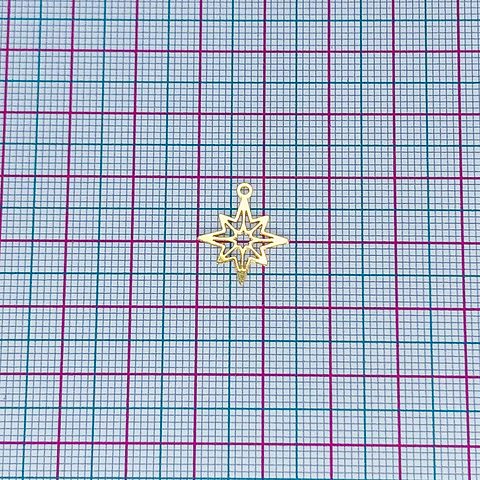 ESTRELLA DESTELLO MINI DIJE BAÑO DE ORO T8191