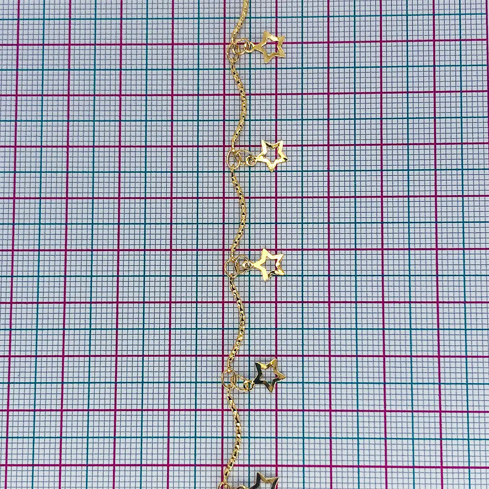 CADENA ESTRELLA BAÑO DE ORO MK-250-MT 2