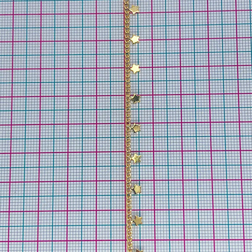CADENA ESTRELLA BAÑO DE ORO MK-249-MT 2