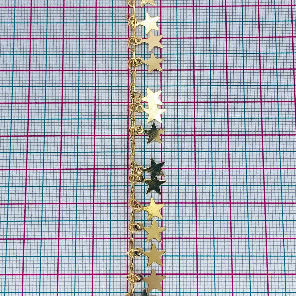 CADENA ESTRELLA BAÑO DE ORO MK-252-MT 2