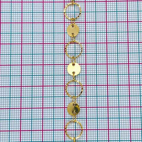 CADENA ARGOLLAS BAÑO DE ORO MK-103-MT