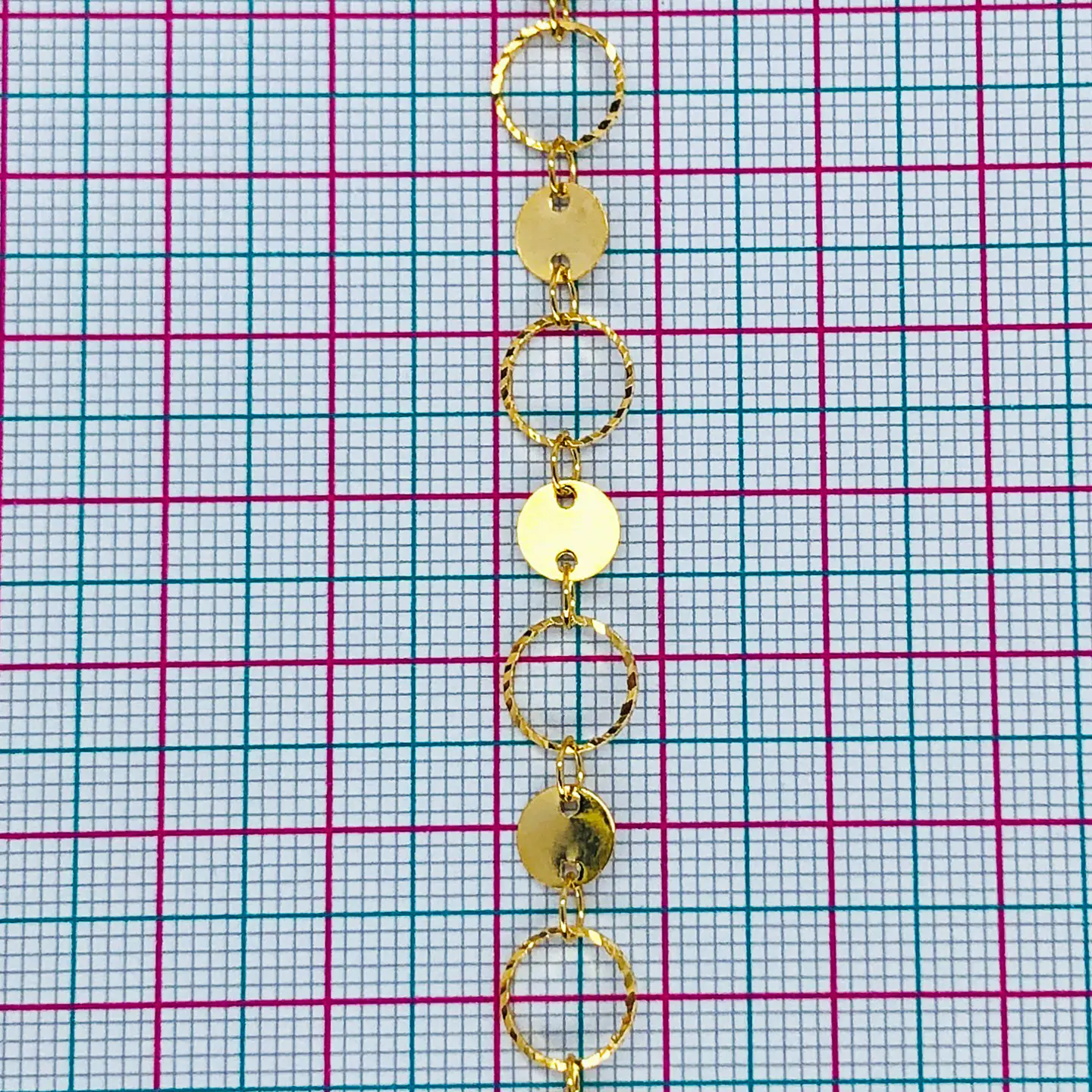 CADENA ARGOLLAS BAÑO DE ORO MK-103-MT 2
