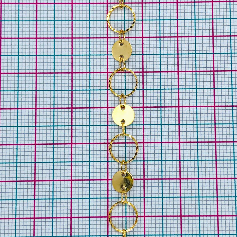 CADENA ARGOLLAS BAÑO DE ORO MK-103-MT 2