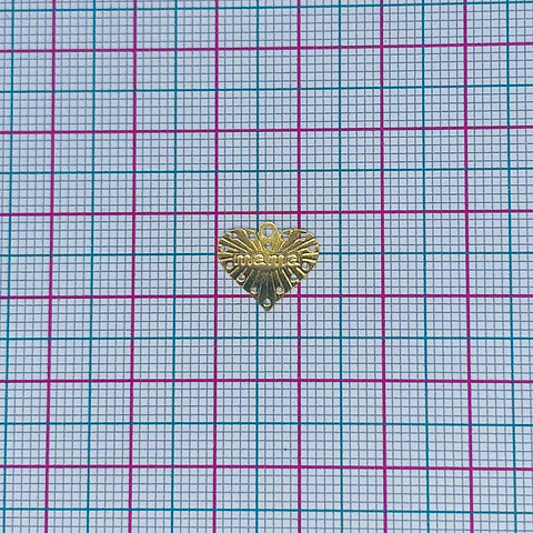 CORAZÓN MAMÁ MINI DIJE BAÑO DE ORO T-046