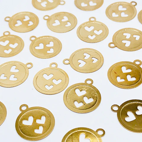 CORAZÓN MINI DIJE BAÑO DE ORO T-013