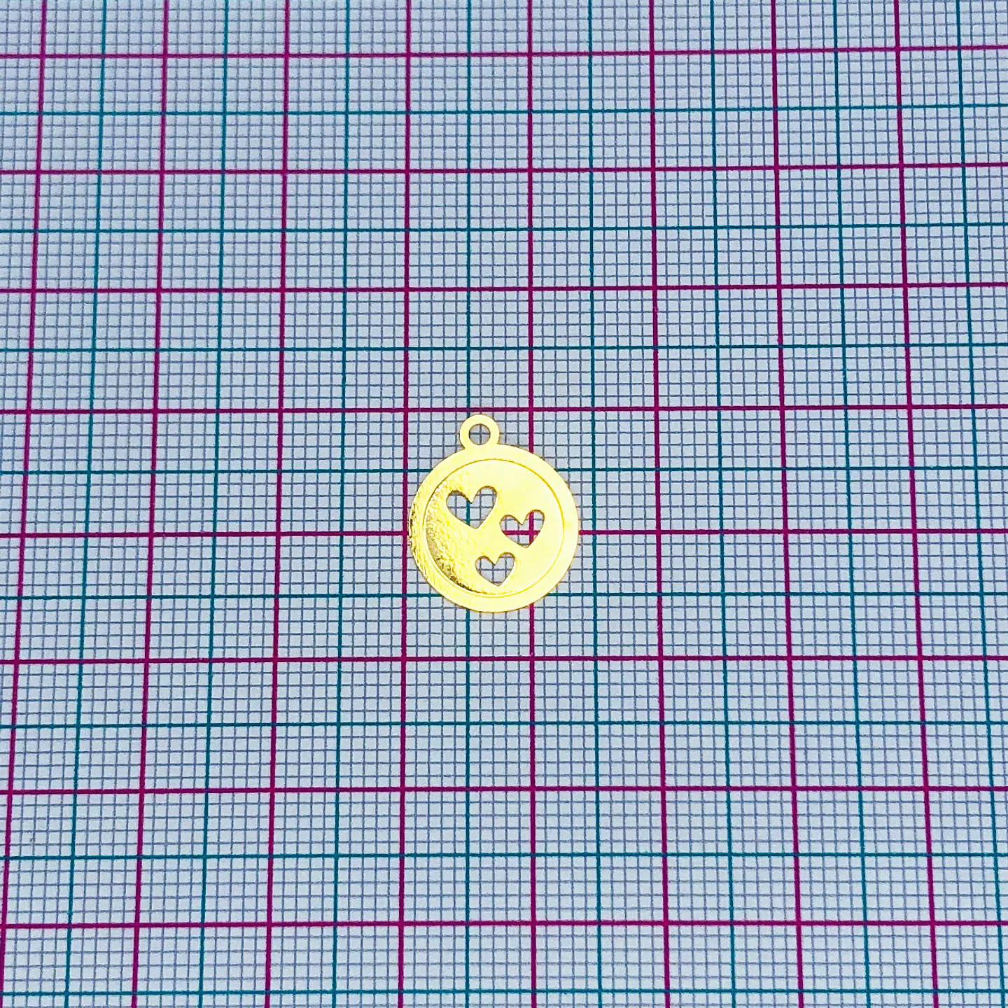 CORAZÓN MINI DIJE BAÑO DE ORO T-013 2