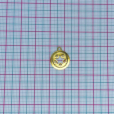 ESTRELLA MINI DIJE BAÑO DE ORO T-014