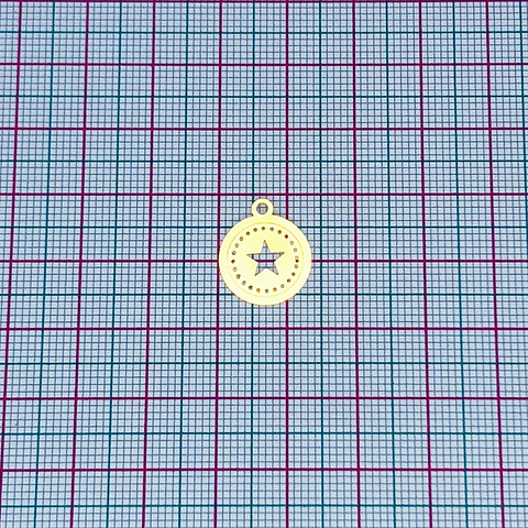 ESTRELLA MINI DIJE BAÑO DE ORO T-018