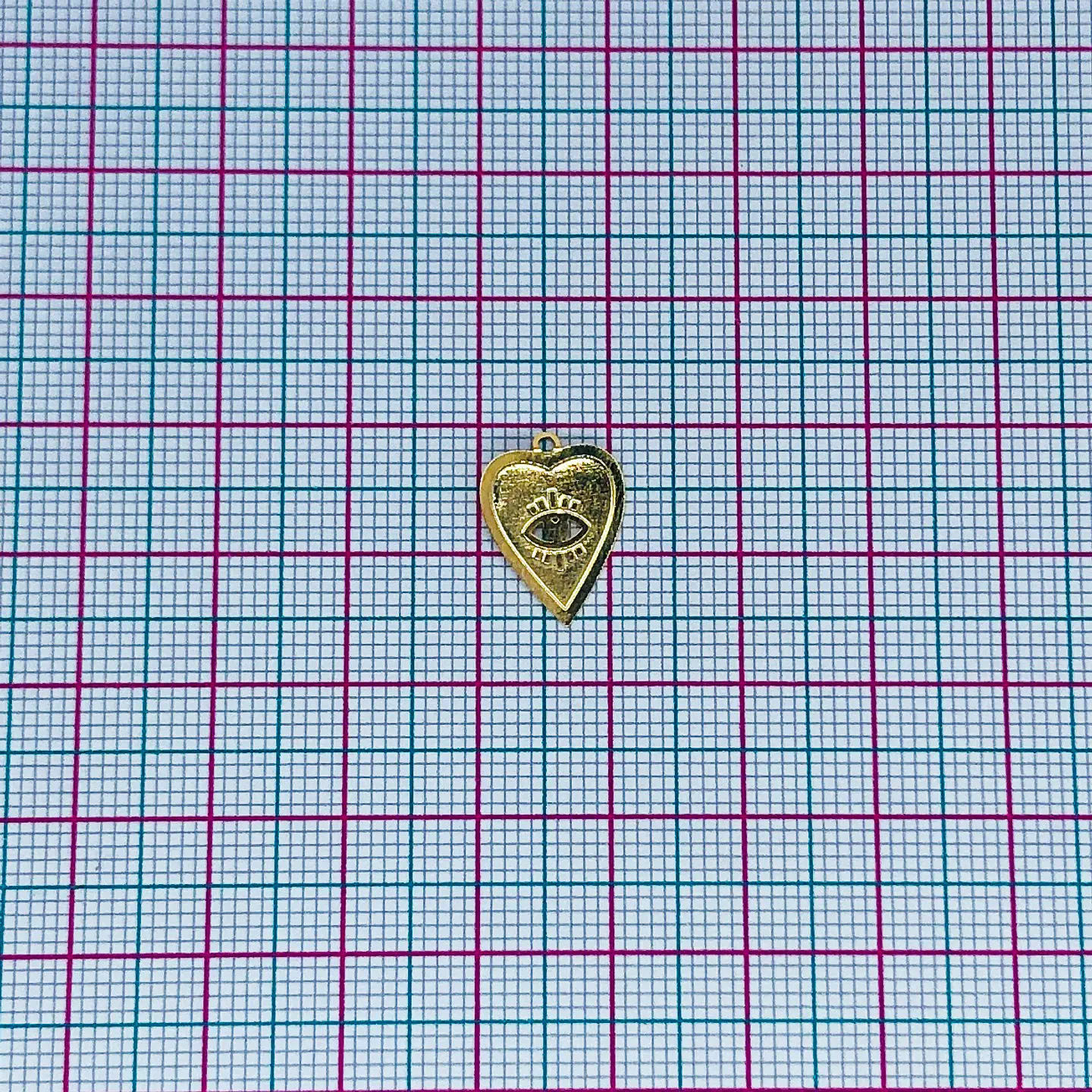 CORAZÓN MINI DIJE BAÑO DE ORO T-072-1 2