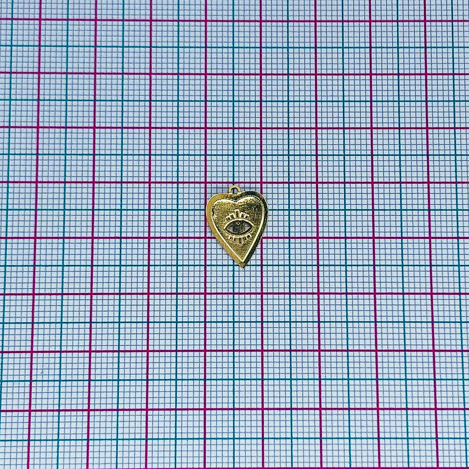 CORAZÓN MINI DIJE BAÑO DE ORO T-072-1 2