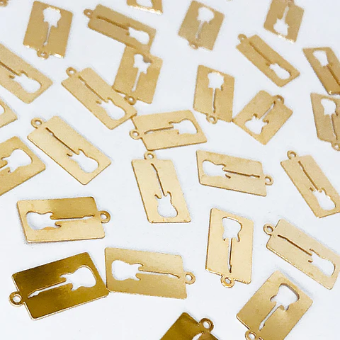 GUITARRA MINI DIJE BAÑO DE ORO T8232