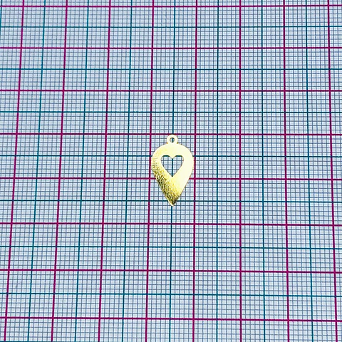 CORAZÓN MINI DIJE PUNTA BAÑO DE ORO T8237