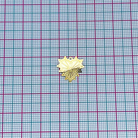 CORAZÓN MINI DIJE BAÑO DE ORO T074-1