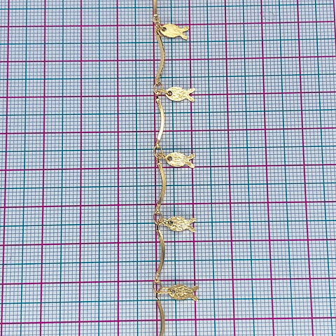 CADENA PEZ BAÑO DE ORO MK-260-MT