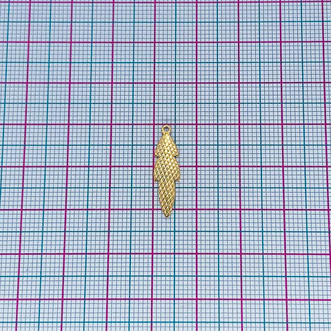 HOJA MINI DIJE BAÑO DE ORO T3407             