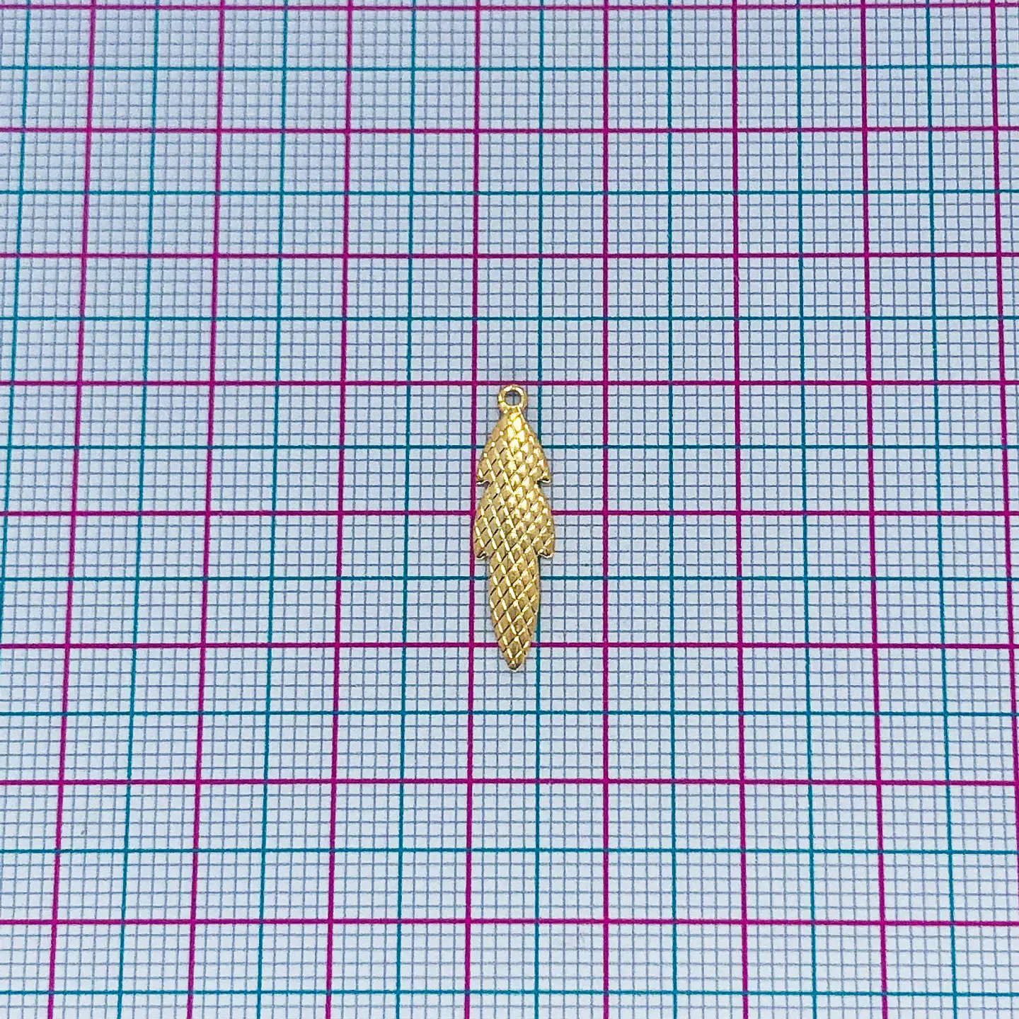 HOJA MINI DIJE BAÑO DE ORO T3407              2