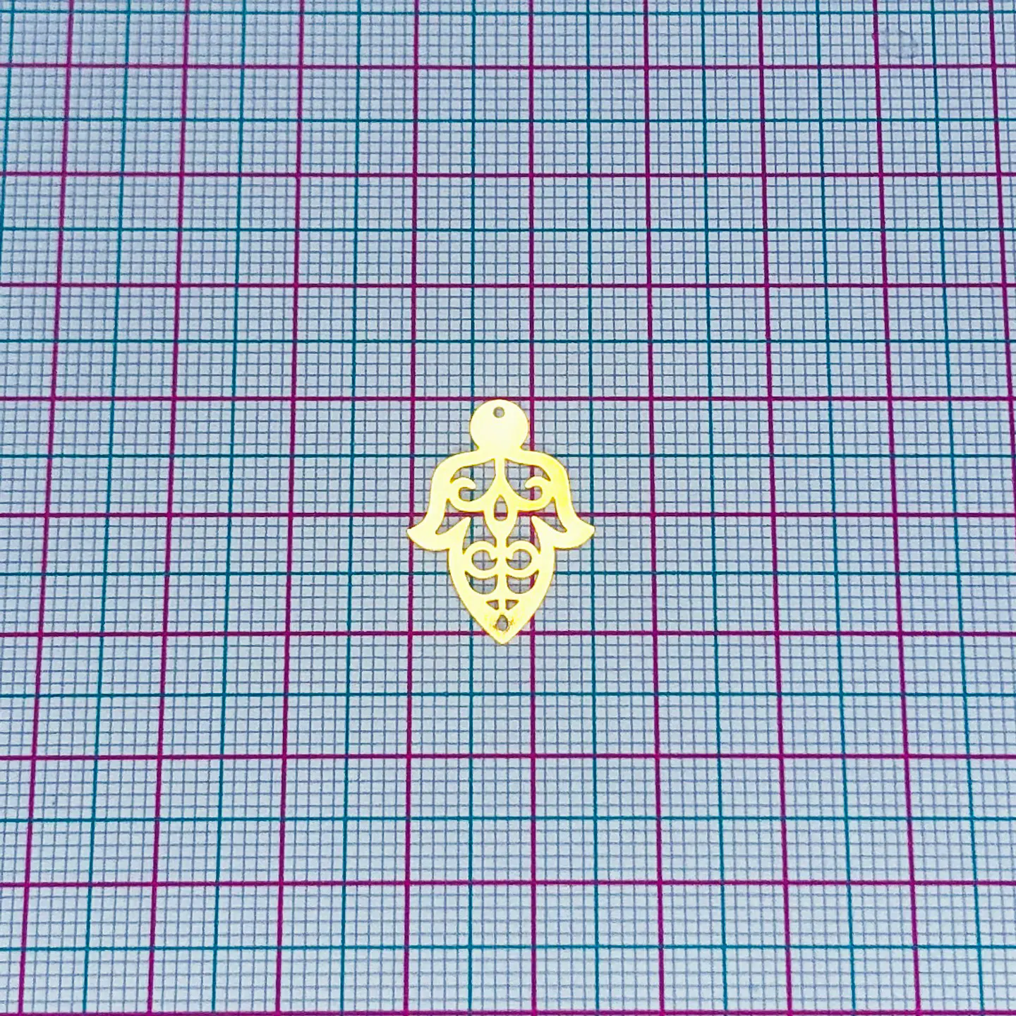 MANO HAMSA MINI DIJE BAÑO DE ORO T4907                                 2