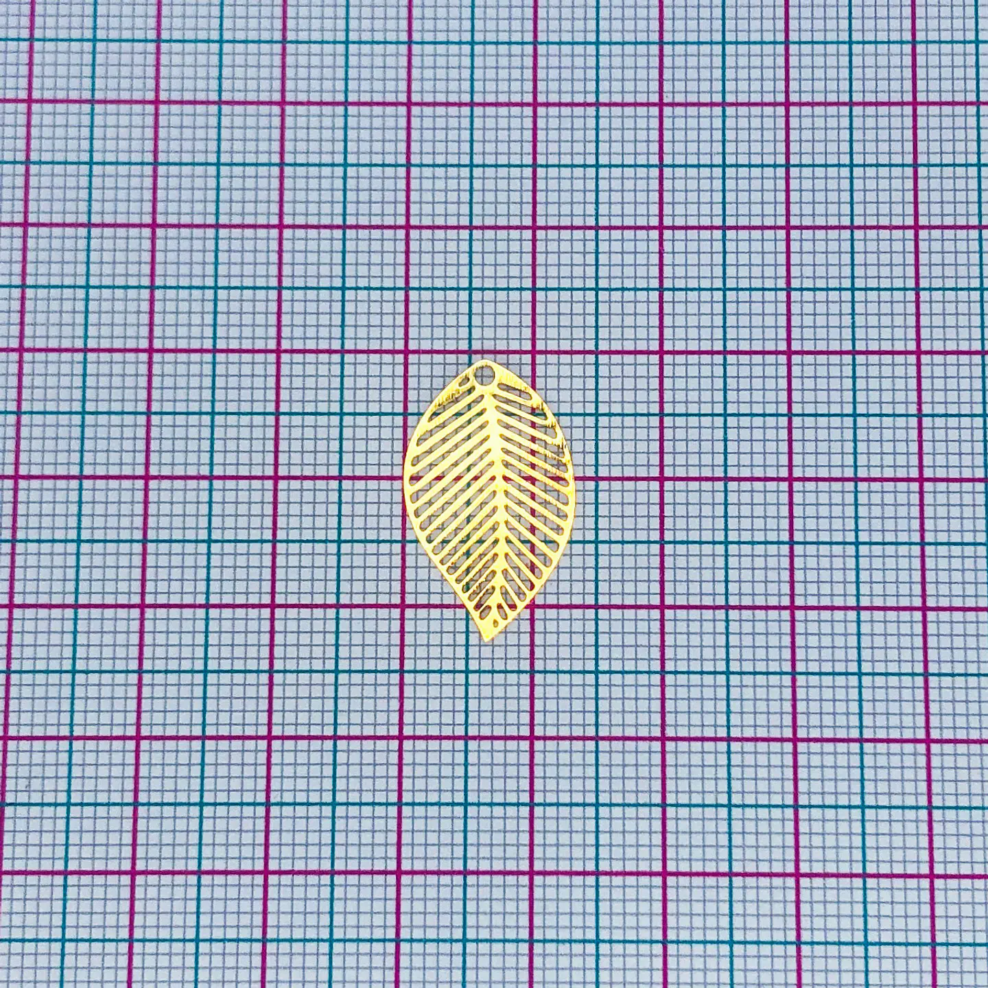 HOJA MINI DIJE BAÑO DE ORO T5007                            2