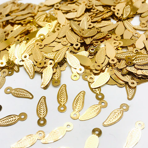HOJA MINI DIJE BAÑO DE ORO T5048