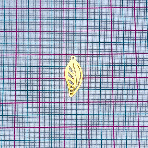 HOJA MINI DIJE BAÑO DE ORO T5114                          