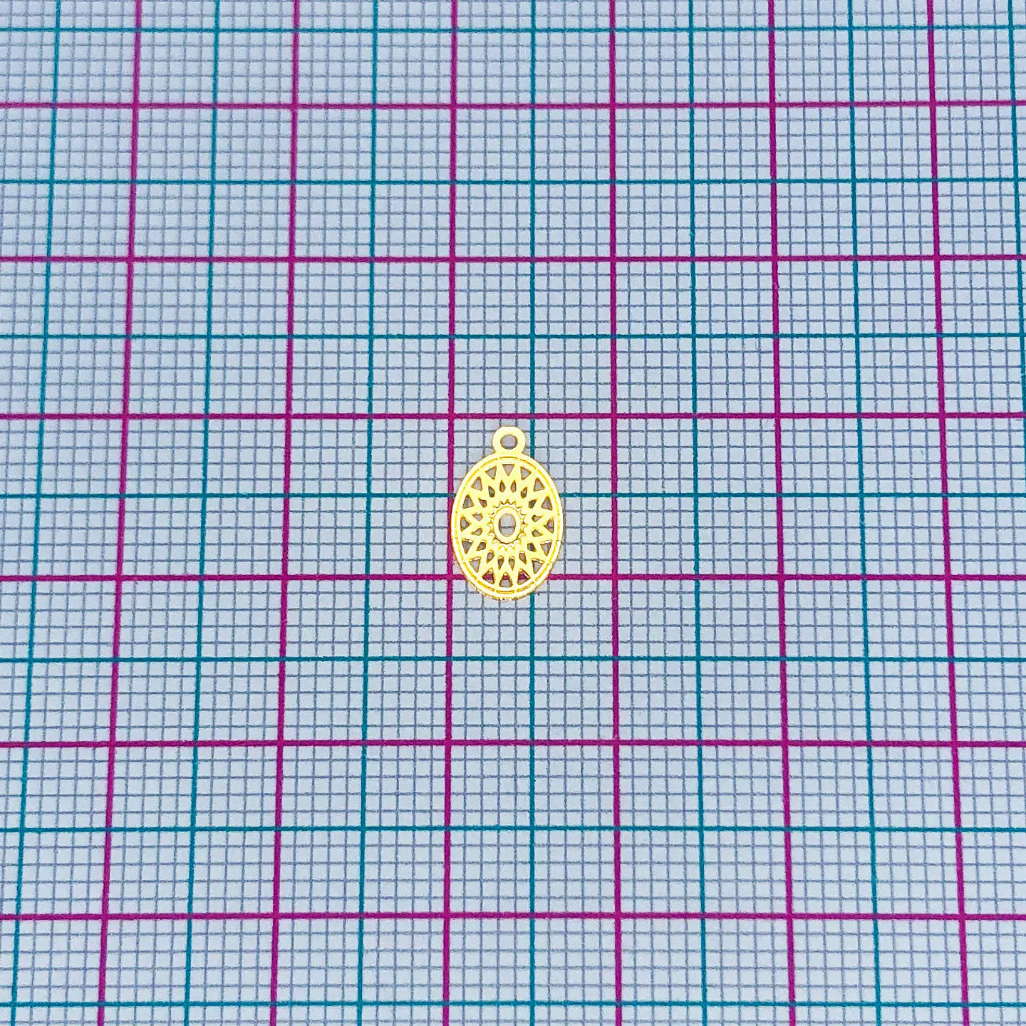 MANDALA OVALO MINI DIJE BAÑO DE ORO T5600  2