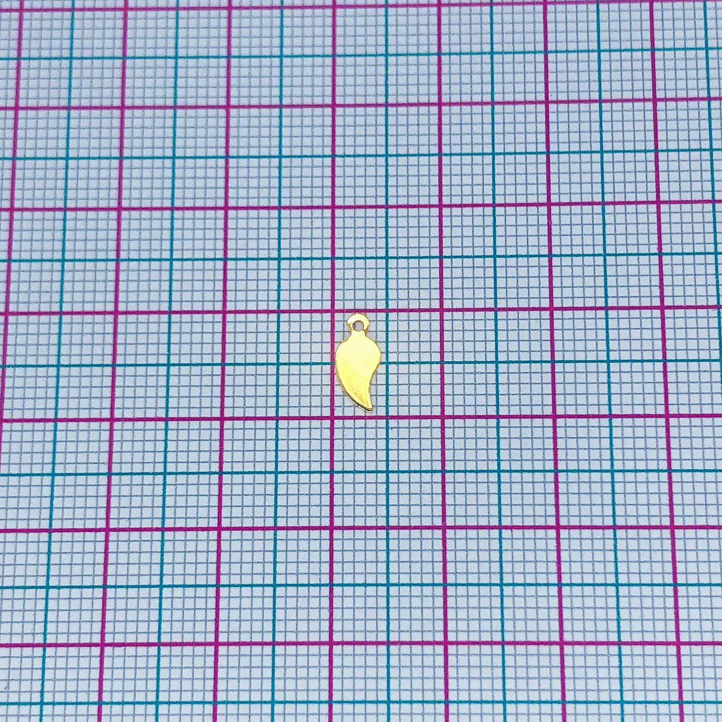 HOJA LISA MINI DIJE BAÑO DE ORO                          2
