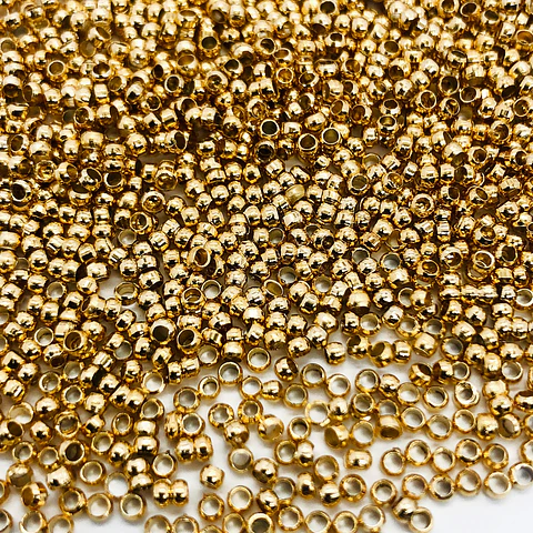 HERRAJE ✦ CONECTOR BAÑO DE ORO 2MM          