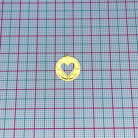 CORAZÓN TROQUEL BAÑO DE ORO T-080-1