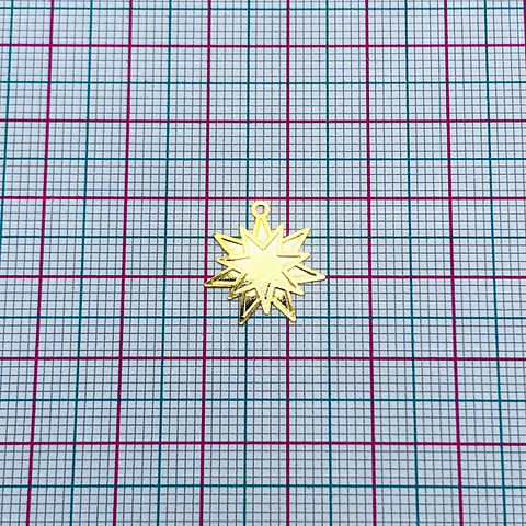 ESTRELLA MINI DIJE BAÑO DE ORO T-089-1
