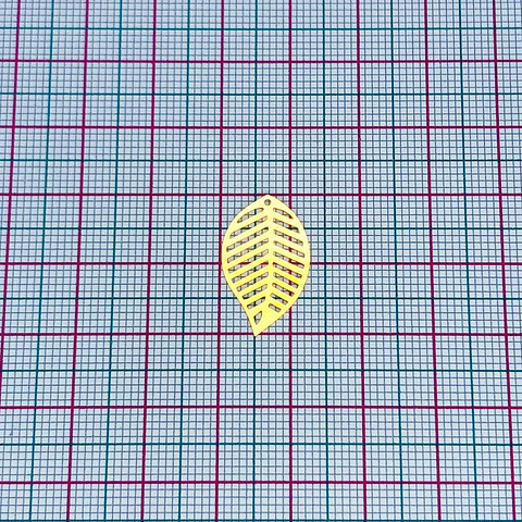 HOJA MINI DIJE BAÑO DE ORO T4996                     