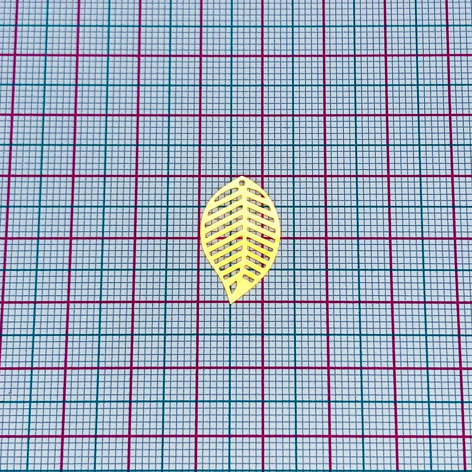 HOJA MINI DIJE BAÑO DE ORO T4996                      2