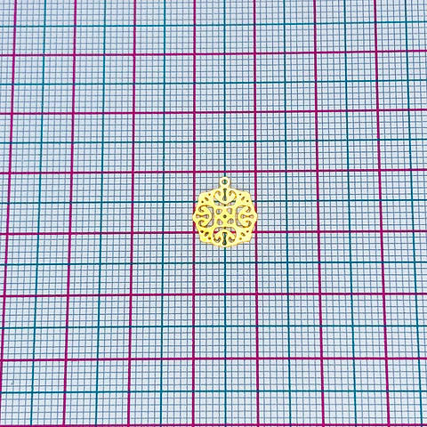 MANDALA MINI DIJE BAÑO DE ORO T5275                                     