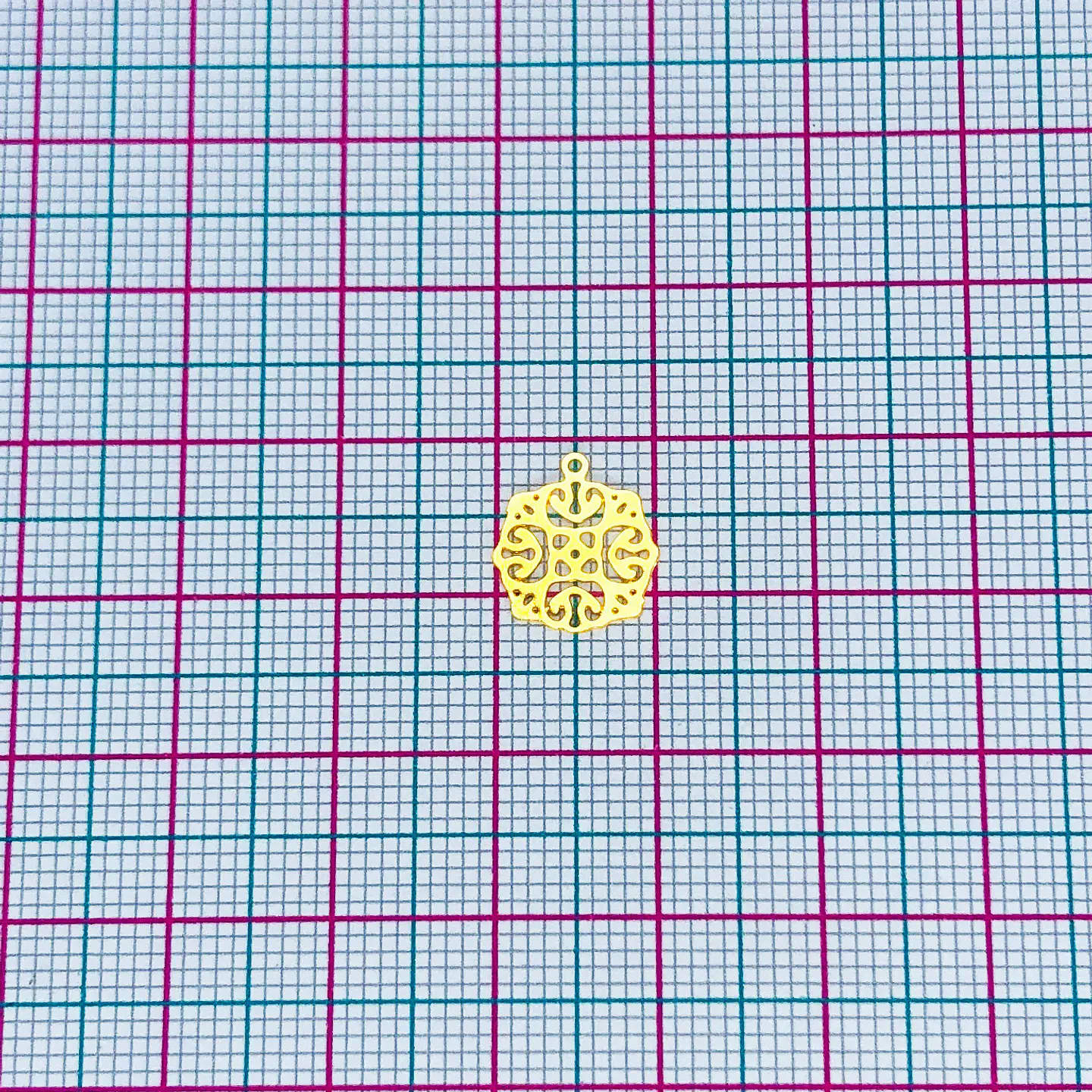 MANDALA MINI DIJE BAÑO DE ORO T5275                                      2