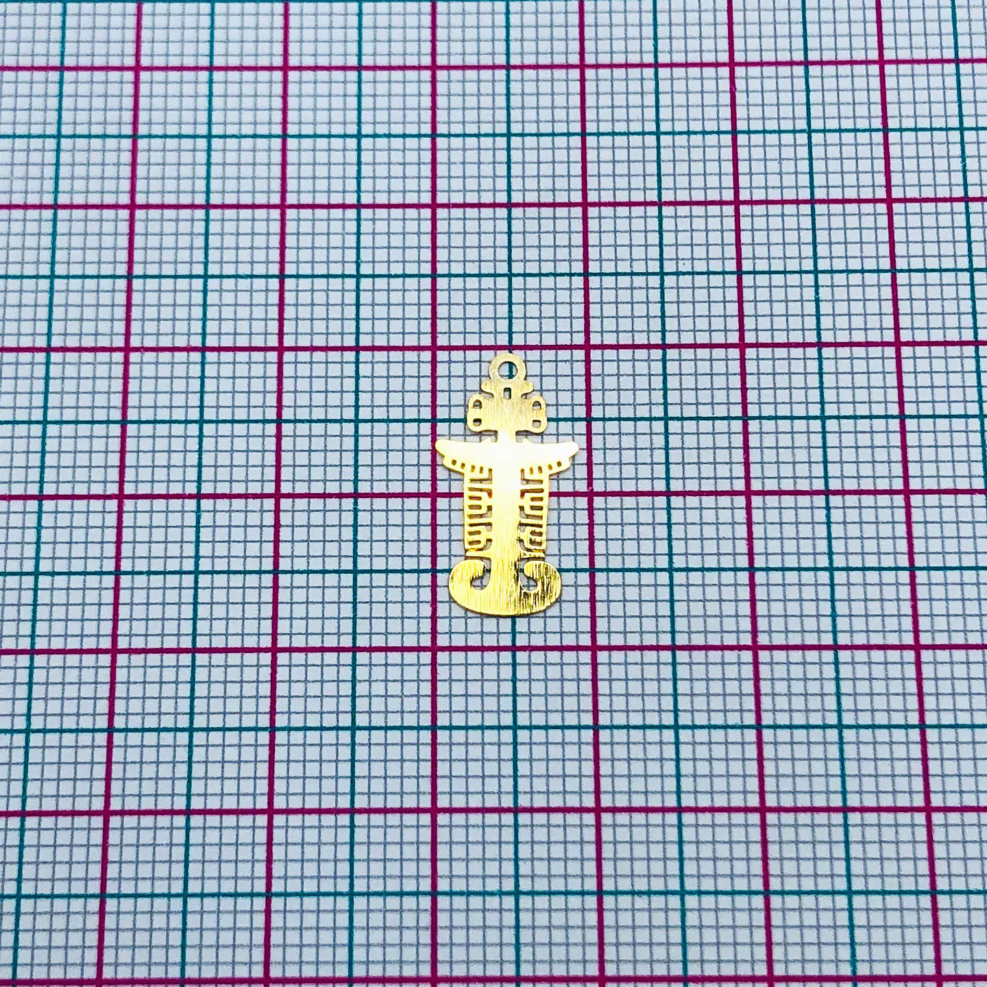 PRECOLOMBINO MINI DIJE BAÑO DE ORO T-028 2