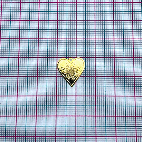 CORAZÓN MINI DIJE BAÑO DE ORO T-086-1