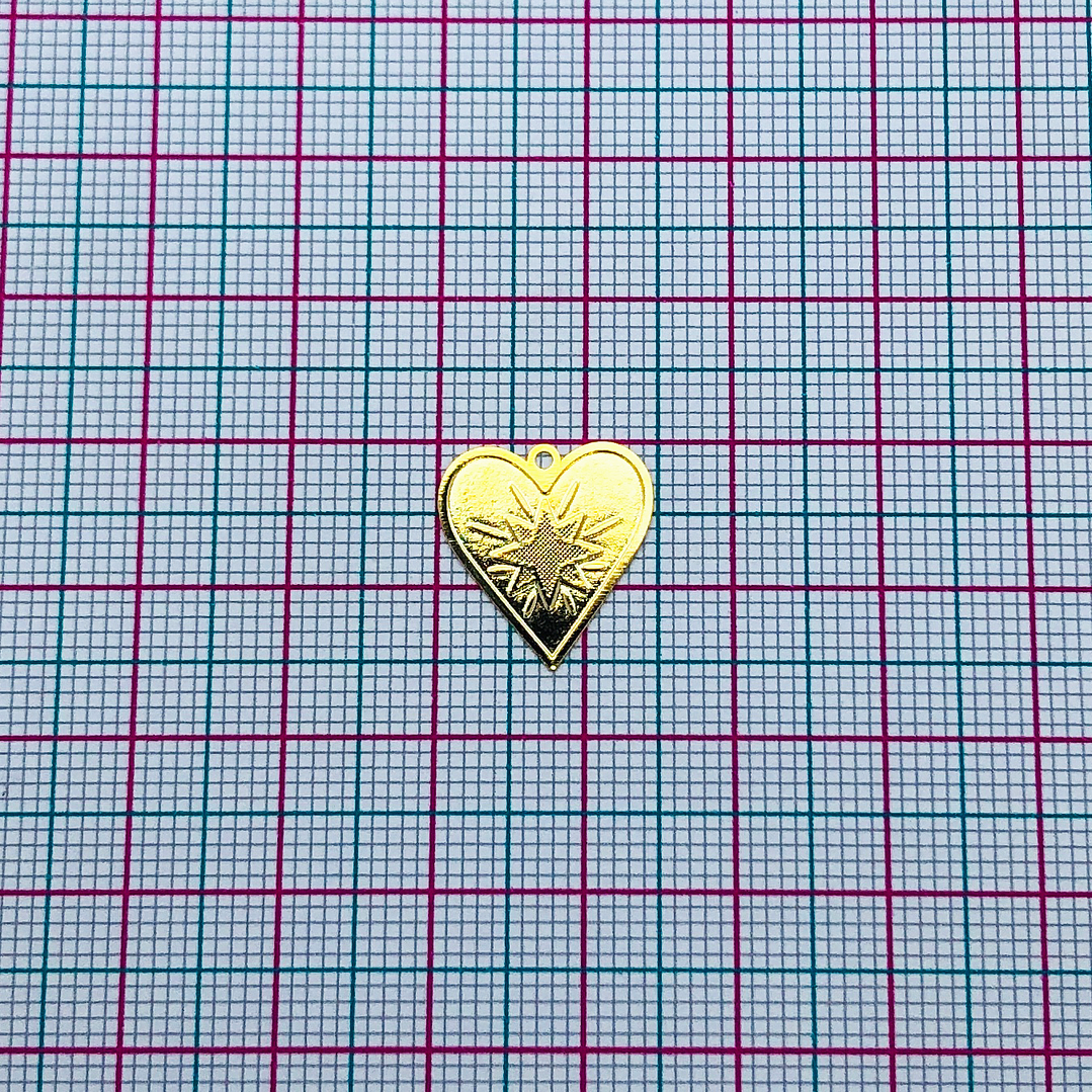 CORAZÓN MINI DIJE BAÑO DE ORO T-086-1 2