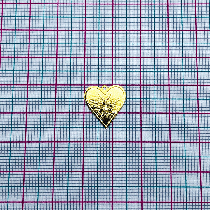 CORAZÓN MINI DIJE BAÑO DE ORO T-086-1 2