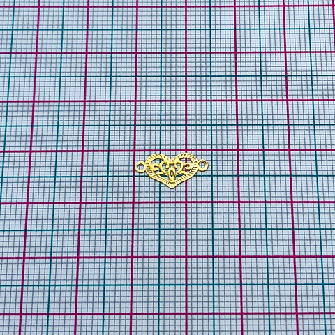 CORAZÓN MINI DIJE BAÑO DE ORO T3458                                   