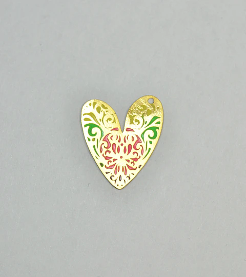 CORAZÓN BAÑO DE ORO T4865 